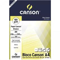 Bloco Desenho A4 180G/ 20 Folhas - Canson