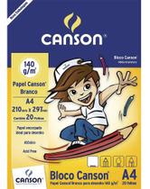 Bloco Desenho A4 Canson 140g Branco 20 Folhas Bloco Desenho A4 Canson 140g Branco 20 Folhas