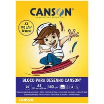Bloco desenho branco A3 140g - com 20 folhas - Canson Bloco desenho branco A3 140g - com 20 folhas - Canson
