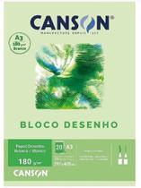 Bloco desenho branco A3 180g com 20 folhas Canson Bloco desenho branco A3 180g com 20 folhas Canson