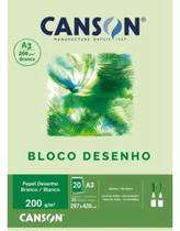 Bloco Desenho BRANCO A3 200g com 20 folhas - Canson Bloco Desenho BRANCO A3 200g com 20 folhas - Canson