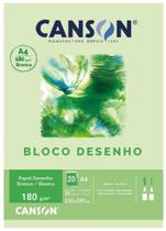 Bloco Desenho Branco A4 180g/m² 20 Folhas - Canson Bloco Desenho Branco A4 180g/m² 20 Folhas - Canson