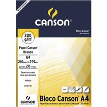 Bloco Desenho Branco A4 200 g/m 20 Folhas Canson 66667045