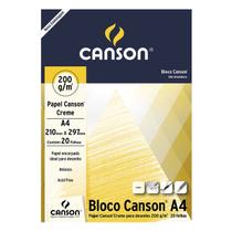 Bloco Desenho CANSON Universitário 20fls 200g/m² A4 Creme Bloco Desenho CANSON Universitário 20fls 200g/m² A4 Creme
