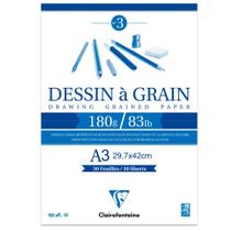 Bloco Dessin À Grain 30 Folhas A3 180gr Clairefontaine