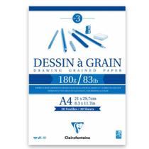 Bloco Dessin À Grain 30 Folhas A4 180gr Clairefontaine