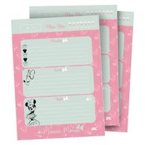 Bloco diário de anotações com 30 folhas Disney Minnie 4199 - Dac