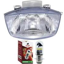 Bloco Do Farol, Lampada Farol Led M5 Biz 100 1998 Até 2005 Bloco Do Farol, Lampada Farol Led M5 Biz 100 1998 Até 2005