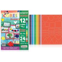 Bloco Ecocores Novaprint Multiformas 110g 12 Cores 24fls Bloco Ecocores Novaprint Multiformas 110g 12 Cores 24fls