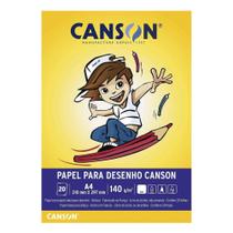 Bloco Escolar Branco Canson 140 g/m2 A4 (210x297mm) 20 Fls Bloco Escolar Branco Canson 140 g/m2 A4 (210x297mm) 20 Fls