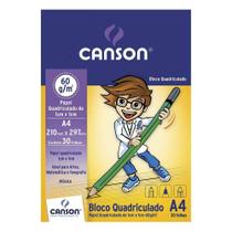 Bloco Escolar Quadriculado Canson 60 g/m2 A4 30 Folhas Bloco Escolar Quadriculado Canson 60 g/m2 A4 30 Folhas