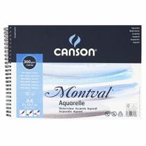 Bloco Espiral Papel Aquarela Montval Canson A4 300g 12folhas