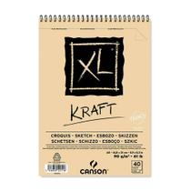Bloco Espiralado A5 Canson 90g XL Kraft 40 Folhas Bloco Espiralado A5 Canson 90g XL Kraft 40 Folhas