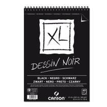 Bloco Espiralado Canson XL Dessin Noir Black 150g/m² A4 21 x 29,7 cm com 40 Folhas 60039086