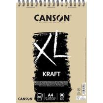 Bloco Espiralado XL A4 90g/m², Canson, 60039141, Kraft, 60 Folhas Bloco Espiralado XL A4 90g/m², Canson, 60039141, Kraft, 60 Folhas