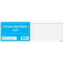 Bloco Ficha Pautada 6x9 100 Folhas Pauta Branca