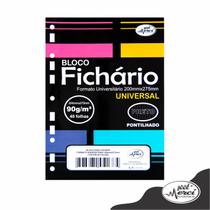 Bloco Fichário Colegial 40fls Pretas Pontilhada 90g/m² Merci