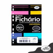 Bloco Fichário Colegial 40fls Pretas Quadriculada 90g Merci Bloco Fichário Colegial 40fls Pretas Quadriculada 90g Merci