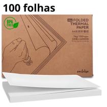 Bloco Folha A4 Peripage Papel Térmico 21x30 Branco Bobina