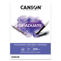 Bloco Folha Canson Bl Graduate Mix Media Branco 200g 21cm x 29,7cm 20 folhas - C400110377