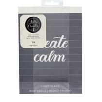 Bloco Folhas Negras Pautado para Caligrafia e Lettering Kelly Creates Travel Size Lined Black Pad 348293 WER368 - AMERICAN CRAFT