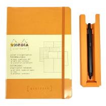 Bloco Goalbook Laranja + Lapiseira 0.5 Preta Rhodia Bloco Goalbook Laranja + Lapiseira 0.5 Preta Rhodia