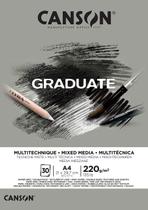 Bloco Graduate Mixed Media Cinza 220g Canson Bloco Graduate Mixed Media Cinza 220g Canson