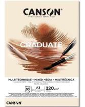 Bloco Graduate Multi Tecnica Creme A3 Canson 30 Folhas