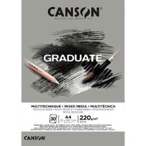 Bloco Graduate Multitecnica folha Cinza A4 220g/m² Canson Bloco Graduate Multitecnica folha Cinza A4 220g/m² Canson