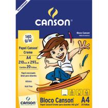 Bloco Infantil Desenho Creme 140g A4 Canson Bloco Infantil Desenho Creme 140g A4 Canson