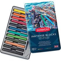 Bloco Inktense Aquarelável 12 Cores Estojo Lata