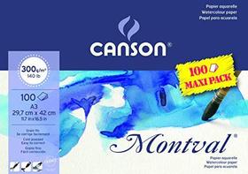 Bloco Jumbo Textura Fina A3 300g Canson Montval 100 Folhas