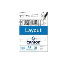 Bloco Layout 180 Branco e Liso A4 180g/m² 20fls CANSON Bloco Layout 180 Branco e Liso A4 180g/m² 20fls CANSON