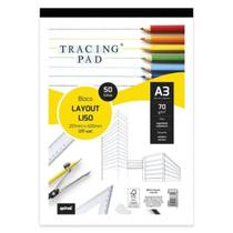 Bloco Layout 70g Liso A3 com 50 folhas Tracing Pad - Spiral