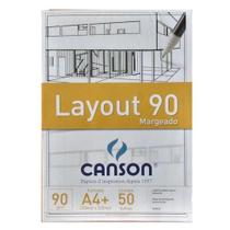 Bloco Layout 90 Margeado Branco A4+ 50 Folhas - Canson Bloco Layout 90 Margeado Branco A4+ 50 Folhas - Canson