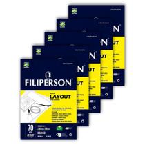 Bloco Layout A4+ Filiperson 70g C/ Margem 50 Folhas FP01644 com 5 Blocos Bloco Layout A4+ Filiperson 70g C/ Margem 50 Folhas FP01644 com 5 Blocos