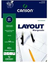 Bloco Layout Margeado A3+ 63g 50 Folhas Canson Bloco Layout Margeado A3+ 63g 50 Folhas Canson