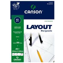 Bloco Layout Margeado Canson 63/m² A4+ 230 x 320 mm com 50 Folhas - 66667076 Bloco Layout Margeado Canson 63/m² A4+ 230 x 320 mm com 50 Folhas - 66667076