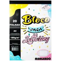 Bloco Lettering 20 folhas Margeadas 180g Merci Cadernos Bloco Lettering 20 folhas Margeadas 180g Merci Cadernos