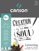 Bloco Lettering Marker 180 g/m² A-4 24,0 x 32,0 cm com 20 Folhas Canson