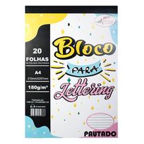 Bloco Lettering MERCI Pautado A4 20fls de 180g/m² Bloco Lettering MERCI Pautado A4 20fls de 180g/m²
