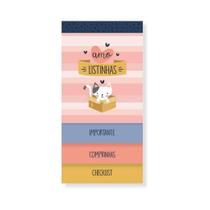 Bloco Listas Cartões Gigantes Cat Bloco Listas Cartões Gigantes Cat