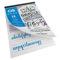 Bloco Livro de Exercícios Para Lettering Cis A4 180g 28 Folhas