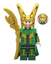 Bloco Loki Thor Capacete Ouro Brilhante