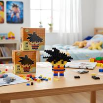 Bloco Mágico de Montar Goku Personagem Anime Dragon Ball