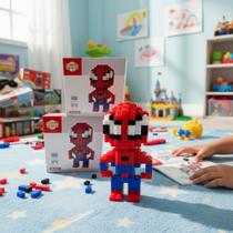 Bloco Mágico de Montar Homem Aranha Personagem Herois Marvel