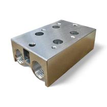 Bloco manifold 2 estacoes r.1/4