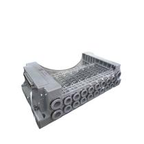 Bloco manifold 6d1h8fj08 8 estacoes d.8mm airtac