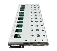 Bloco manifold db15 para 10 estações p/ valvula 1/4''