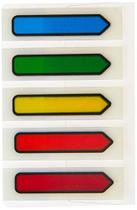 Bloco Marcador Pagina Adesivo 45X12Mm Neon Seta 5 Cores 100F